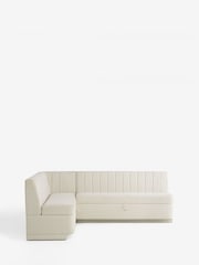 Tailored Chenille Oyster Anderson Storage Left Hand Corner Dining Bench - Image 8 of 13