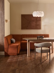 Soft Velvet Rust Brown Anderson Storage Left Hand Corner Dining Bench - Image 1 of 12