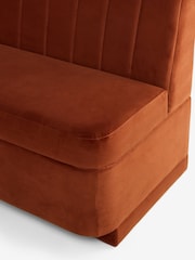 Soft Velvet Rust Brown Anderson Storage Left Hand Corner Dining Bench - Image 11 of 12