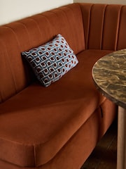 Soft Velvet Rust Brown Anderson Storage Left Hand Corner Dining Bench - Image 5 of 12