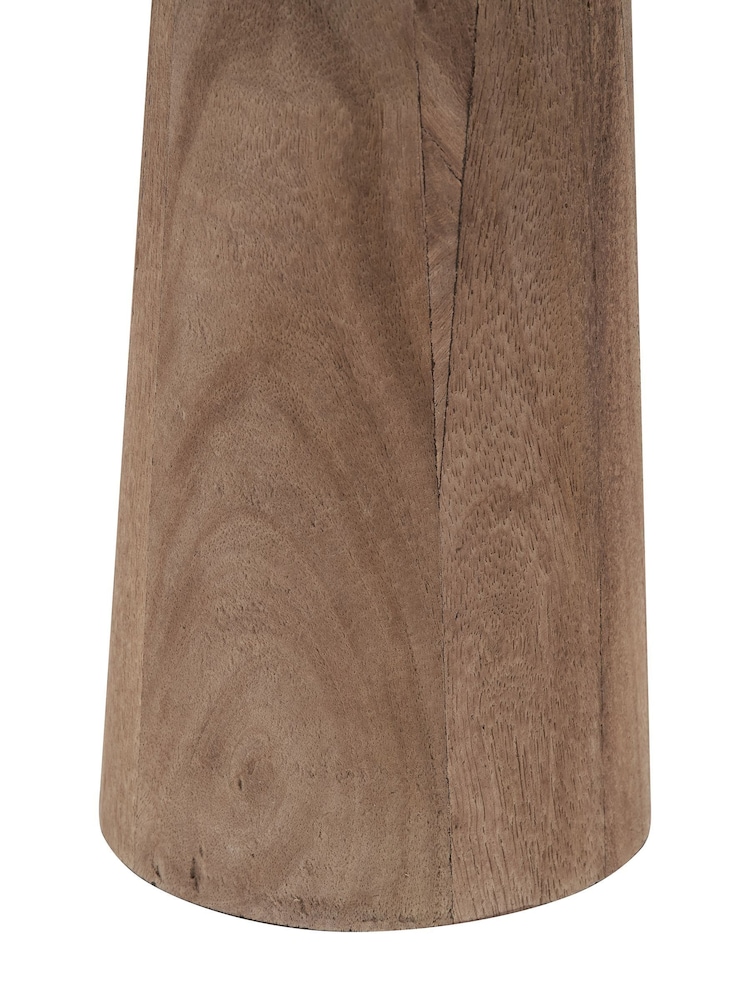 Pacific Natural Esha Conical Wood Table Lamp Base with Martigues 35cm White Boucle Tapered Lampshade - Image 2 of 6 Pacific Natural Esha Conical Wood Table Lamp Base with Martigues 35cm White Boucle Tapered Lampshade - Image 2 of 6