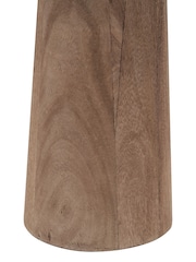 Pacific Natural Esha Conical Wood Table Lamp Base with Edward 35cm Linen Cylinder Lampshade - Image 5 of 6