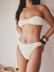 Tejido arrugado en color crema - Braguitas de bikini - Imagen 1 de 7