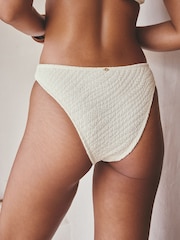 Tejido arrugado en color crema - Braguitas de bikini - Imagen 3 de 7