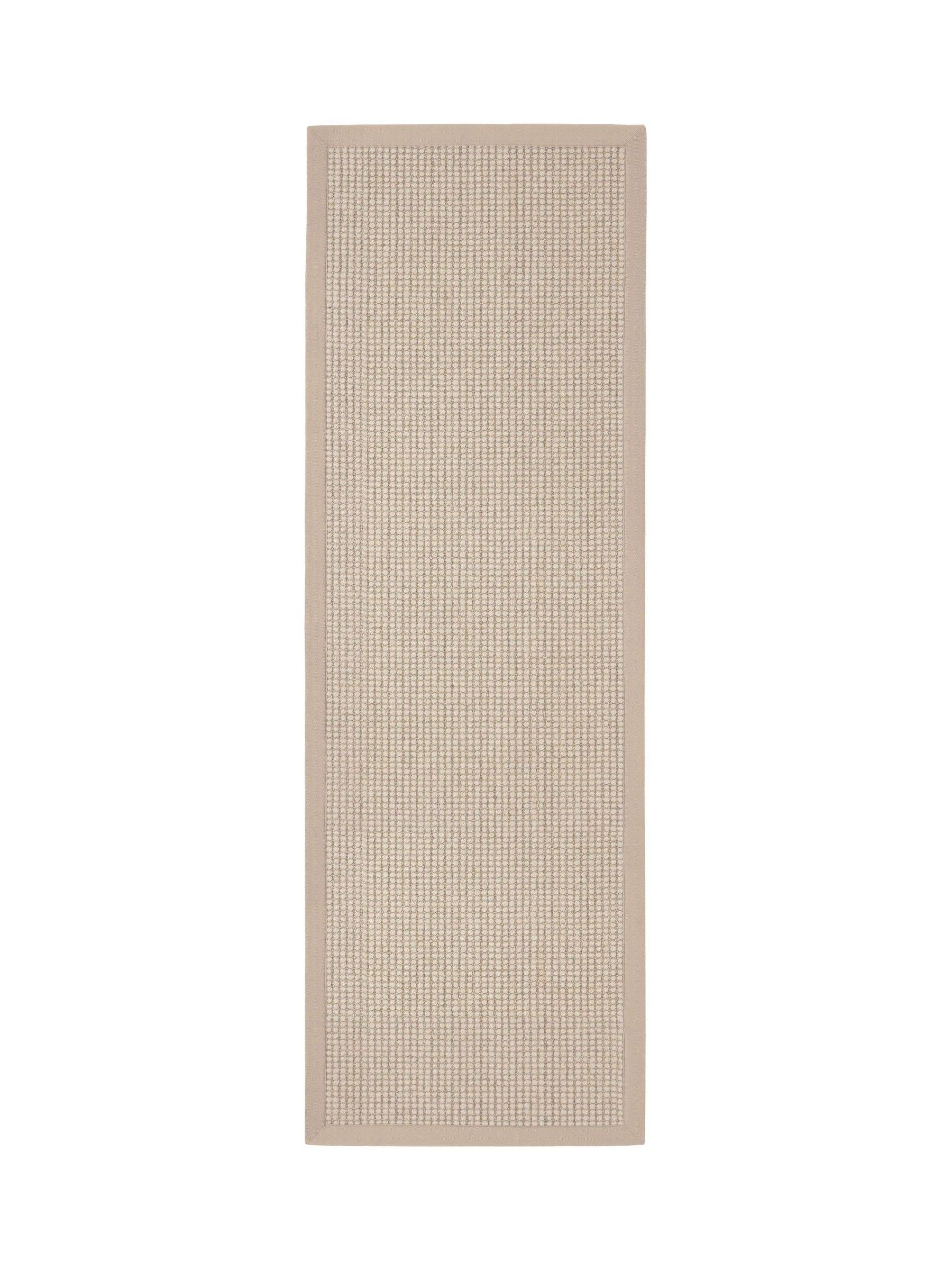 Beige Textured Runner Rug Buy Origin Rugs Beige Border Sisal Boucle Runner from the Next UK ...