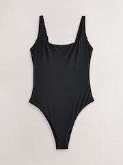 Red/Khaki Green/Black Rib Square Neck Swimsuits 3 Pack - Image 3 of 7