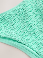 Mint Green Shirred High Leg Bikini Bottoms - Image 7 of 8