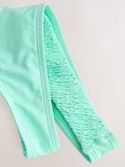 Mint Green Shirred High Leg Bikini Bottoms - Image 8 of 8