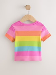Multi Bright Short Sleeve Ribbed T-Shirts 4 Pack (3-16yrs) - Image 3 of 8