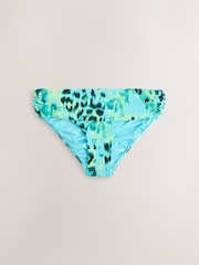 Aqua Green/Lime Animal Roll Top Bikini Bottoms - Image 4 of 6