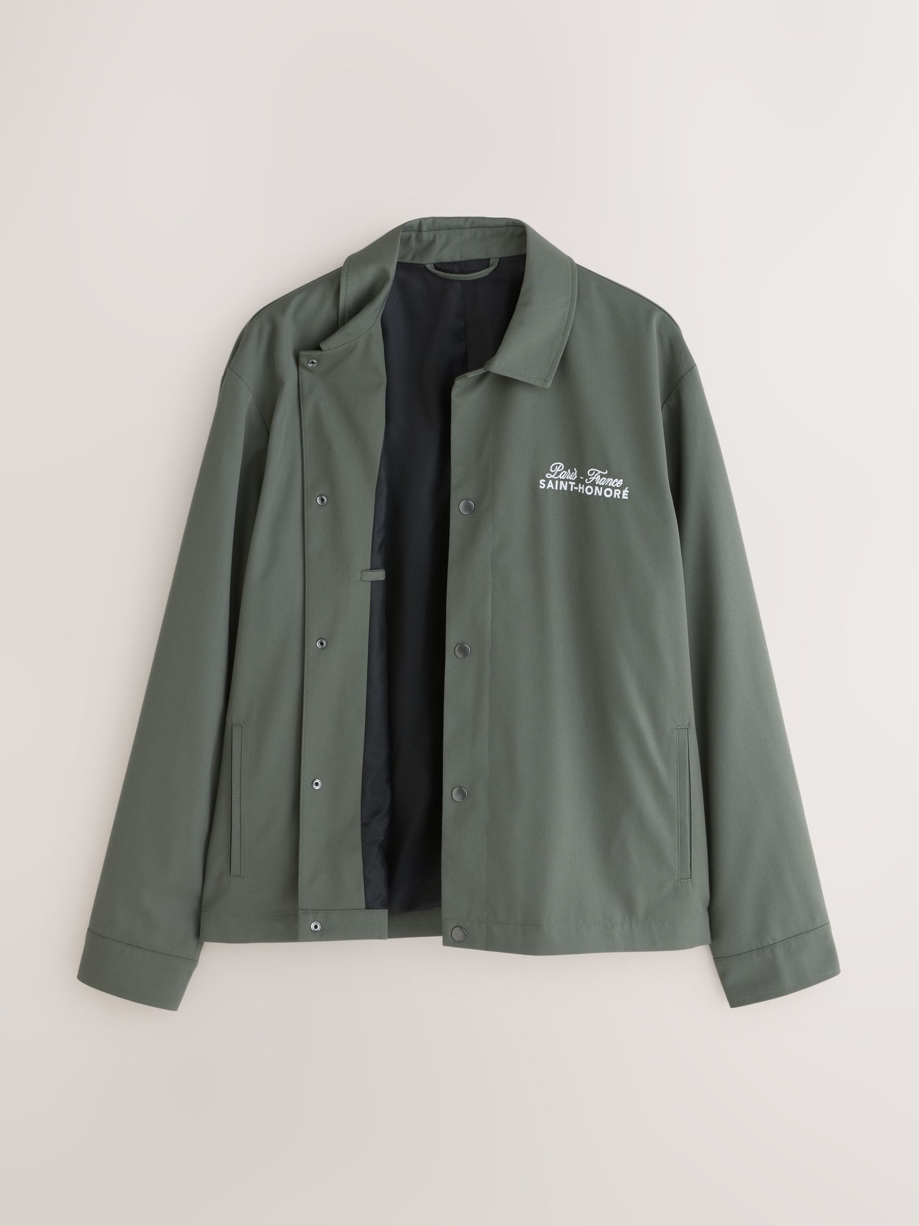 Buy Green Embroidered Smart Coach Jacket from Next Canada