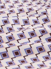 Ecru/Brown Geometric High Waist High Leg Bikini Bottoms - Image 3 of 3