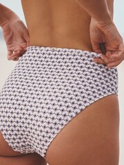 צבע בז'/חום בדוגמה גאומטרית - תחתוני ביקיני - תמונה 5 מתוך 8