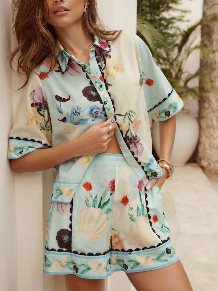 Lipsy X Mandy Sade Ivory Shorts - Image 1 of 4