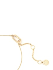 AllSaints Gold Plated Pearl Pavé Hexagon Pendant Necklace - Image 4 of 5