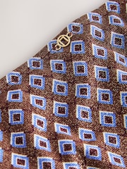 Chocolate Brown Geometric Metallic Hardware Tanga Bikini Bottoms - Image 7 of 7