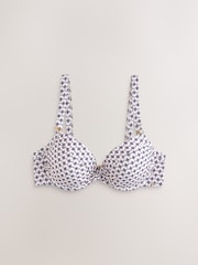 Cream Geometric Shaping Padded Wired Bikini Top - Image 1 of 4