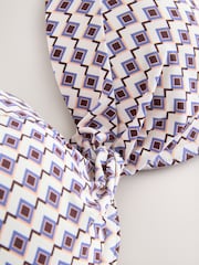 Cream Geometric Shaping Padded Wired Bikini Top - Image 3 of 4