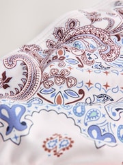 Cream/Blue Paisley High Leg Bikini Bottoms - Image 7 of 7