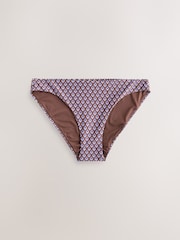 Schokoladenbraun Geometrisch - Bikinihose - Bild 2 von 4