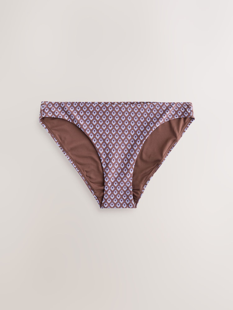 Schokoladenbraun Geometrisch - Bikinihose - Bild 2 von 4
