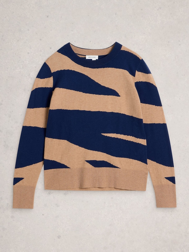 White Stuff Blue Katie Abstract Jumper - Image 6 of 6 White Stuff Blue Katie Abstract Jumper - Image 6 of 6