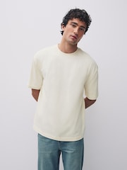 Brown / Ecru White / Stone Relaxed Fit T-Shirt - Image 4 of 9