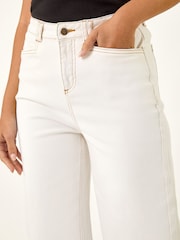 Roman White High Waist Pocket Detail Trousers - Image 5 of 5