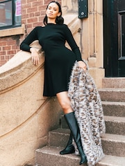 Roman Ribbed Skater Jumper Dress - Imagen 1 de 5