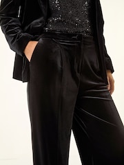 Roman Black Velvet Pocket Stretch Trousers - Image 5 of 5