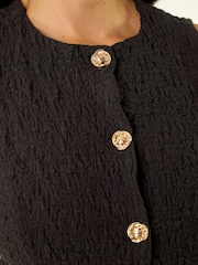 Roman Black Textured Stretch Waistcoat - Image 5 of 5