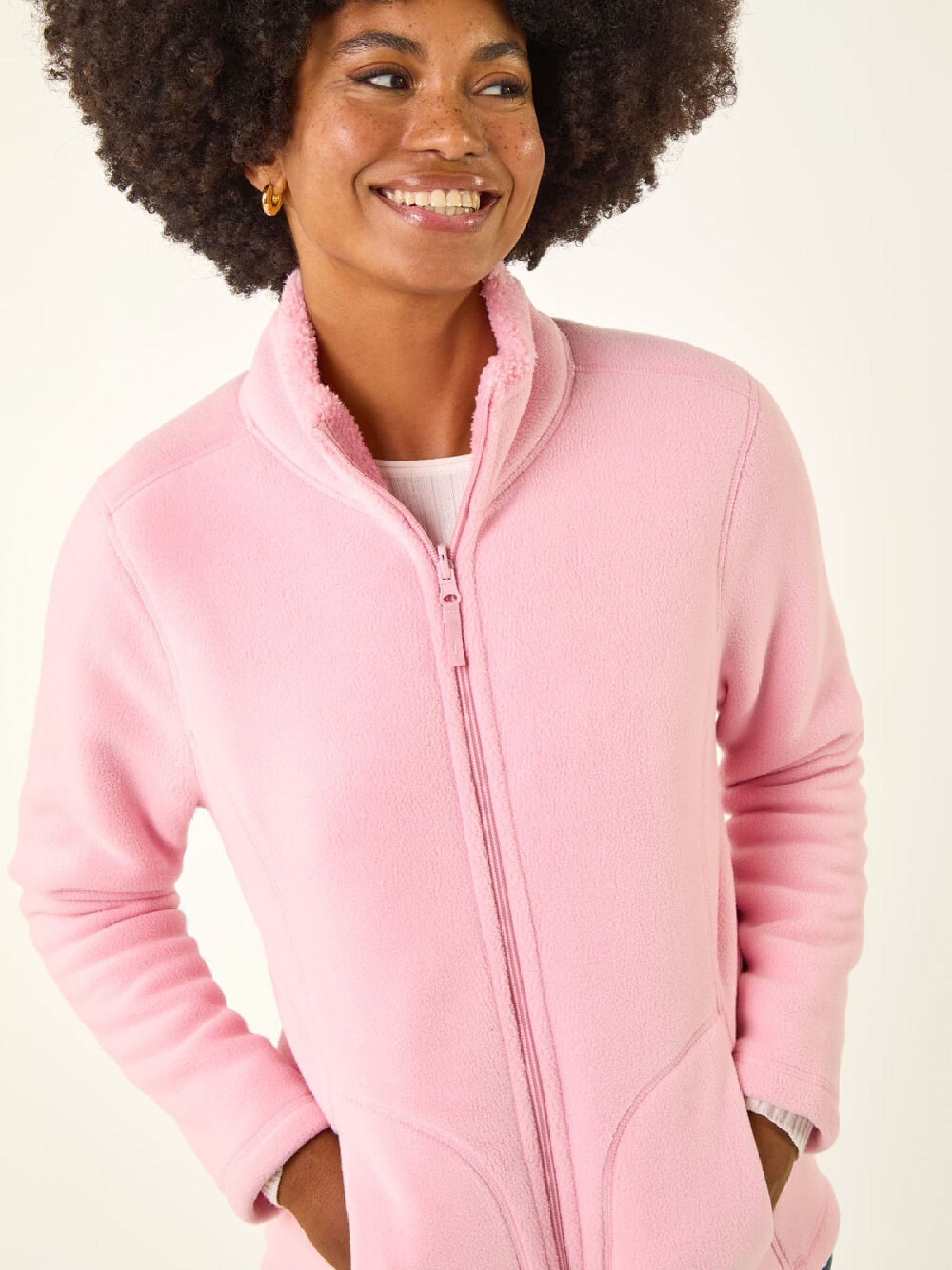 Buy Roman Pink Reversible Fleece Zip Jacket from Next Australia