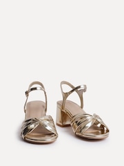 Χρυσαφί - Linzi Broadway Ruched Front Strap Heeled Sandals - Εικόνα 3 από 5