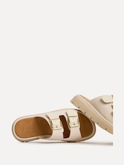 裸色 - Linzi Capture Double Buckle Flat Sandals - 圖片 5/5