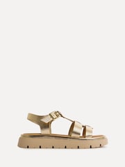 Linzi Gold Adventure Gladiator Style Flat Sandals - Image 2 of 5