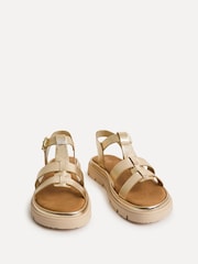 Linzi Gold Adventure Gladiator Style Flat Sandals - Image 3 of 5