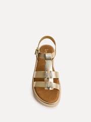 Linzi Gold Adventure Gladiator Style Flat Sandals - Image 4 of 5