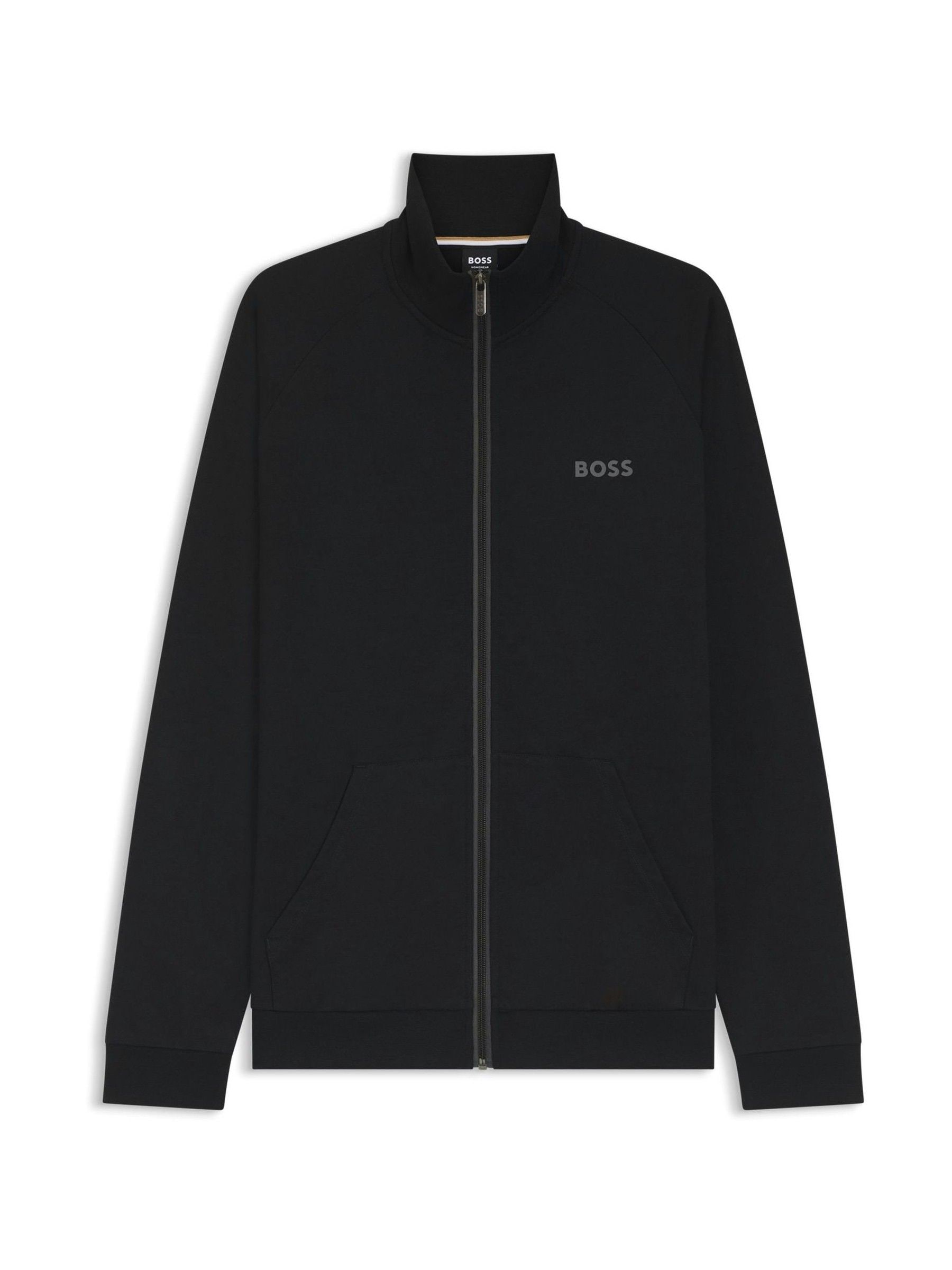 Comprar Preto - Blusa de moletom BOSS com zíper e logo autêntico