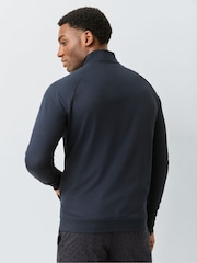 أزرق داكن - رداء علوي رياضي بشعار بسحّاب من BOSS - Image 3 of 5