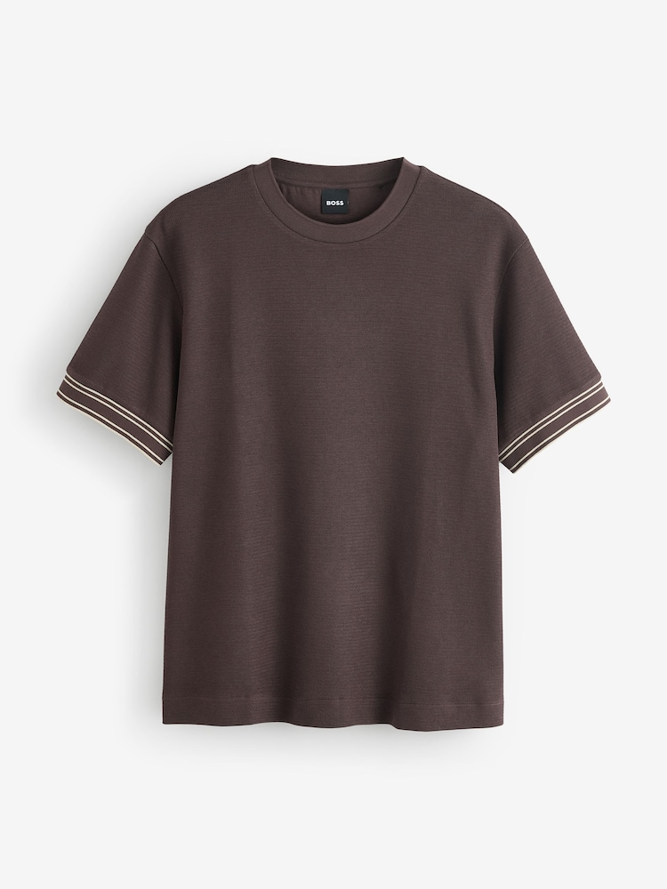 BOSS Brown Regular Fit Logo T-Shirt - Image 7 of 7 BOSS Brown Regular Fit Logo T-Shirt - Image 7 of 7