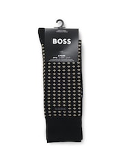 BOSS Black Printed Logo Socks 2 Pack - Image 2 of 3