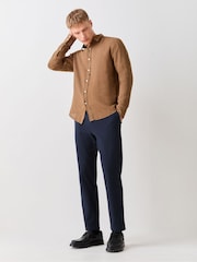 BOSS Blue Pleated Detail Tapered Fit Chino Trousers - Image 2 of 5