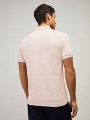 Pink - BOSS Slim Fit Logo-Poloshirt mit Viertelreißverschluss - Bild 3 von 5