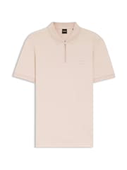 Pink - BOSS Slim Fit Logo-Poloshirt mit Viertelreißverschluss - Bild 5 von 5