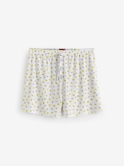 HUGO White Lemon Print Jersey Shorts - Image 1 of 1