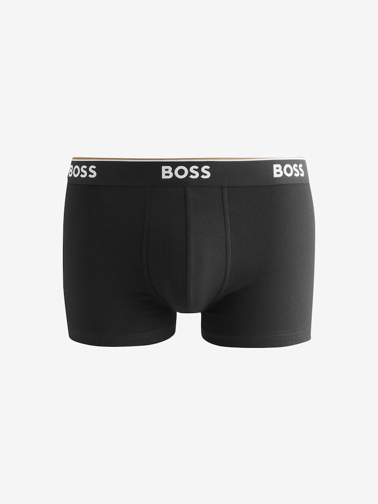 أسود كروم - حزمة من 3 سراويل بوكسر بشعار Power من BOSS - صورة 4 من 4 أسود كروم - حزمة من 3 سراويل بوكسر بشعار Power من BOSS - صورة 4 من 4