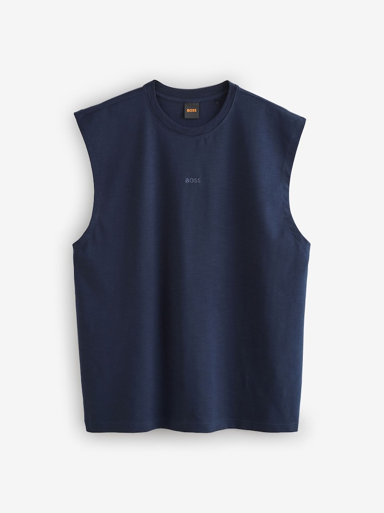 BOSS Blue Relaxed Fit Logo Vest Top - Image 1 of 1