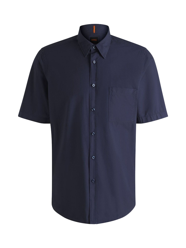 BOSS Blue Relegant Regular Fit Short Sleeve Shirt - Image 1 of 1 BOSS Blue Relegant Regular Fit Short Sleeve Shirt - Image 1 of 1