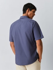 ブルー - BOSS Relegant レギュラーフィット半袖シャツ - 画像 3 / 5