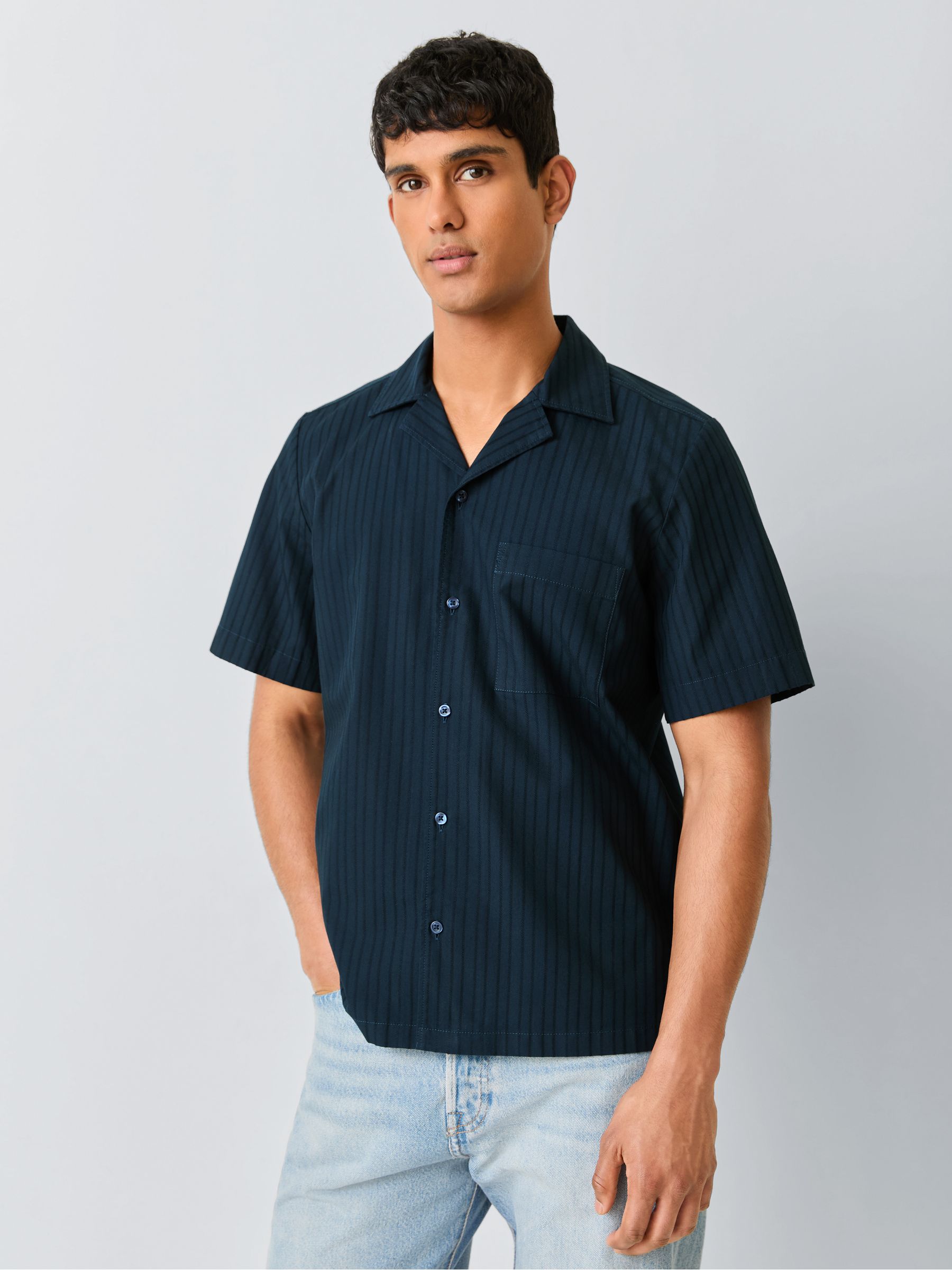 Buy BOSS Blue Rayer Relaxed Fit Shirt from Next Romania